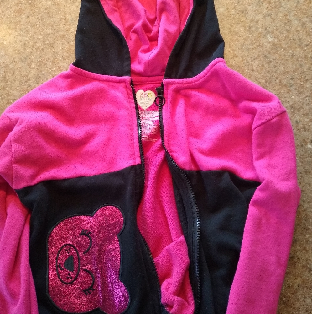365 kids pink bear jacket, size 10